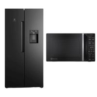 Combo: Refrigeradora Electrolux ERS45F2P5EB Frost Free Inverter 419L Efficient + Microondas Freestanding Eléctrico 25L EMDY25S2MXB
