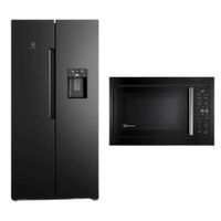 Combo: Refrigeradora Electrolux ERS45F2P5EB Frost Free Inverter 419L Electrolux + Horno Microondas Empotrable 30L EMTP24G2GXB