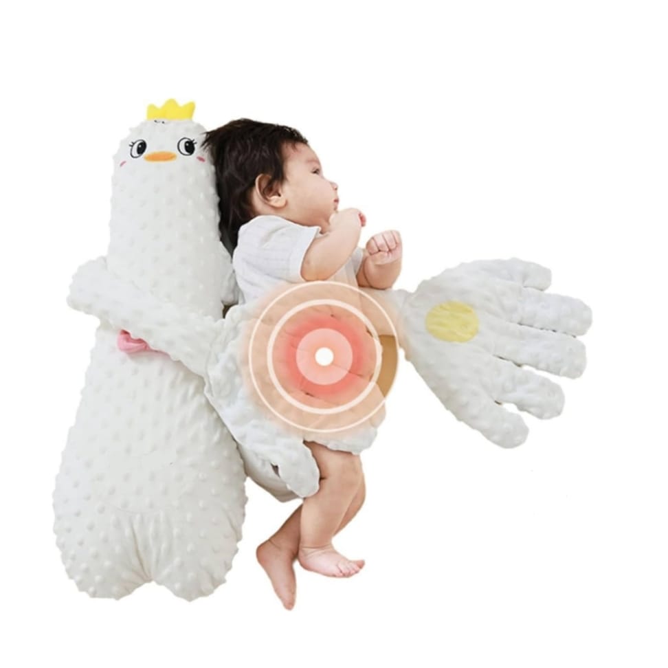 Almohada peluche POLLO arrullador 60 Cm, Suave Y Cómoda