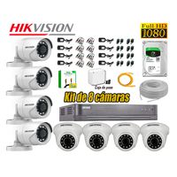 Kit 8 Cámaras de Seguridad Hikvision 1080P Full Hd Disco 1TB HDMI 3M