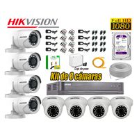 Kit 8 Cámaras de Seguridad Hikvision Full Hd 1080P HDMI 3M Disco 1TB WD
