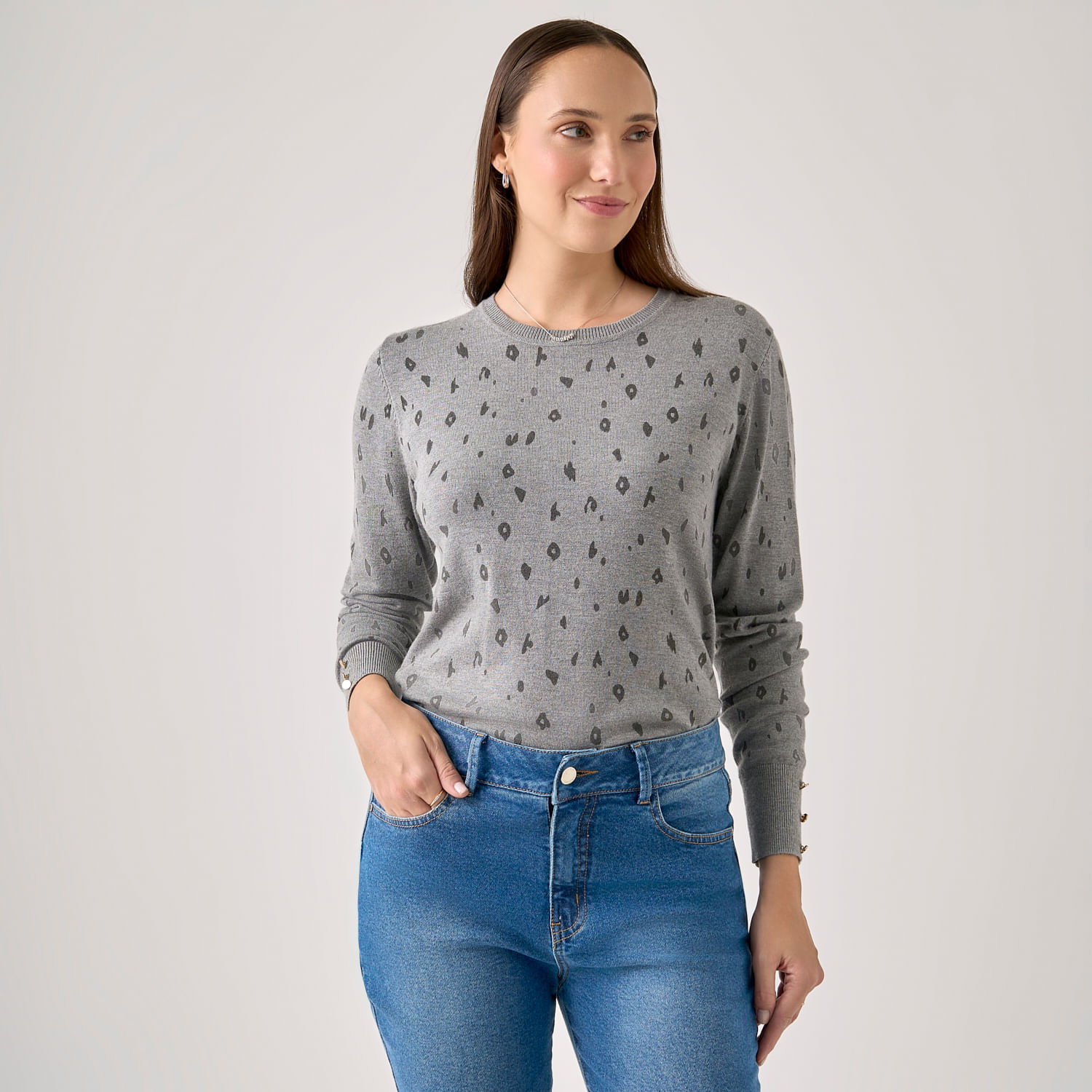 Chompa Mujer Madison Rayon Print