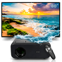 Proyector Smart Owlenz SD550 Enfoque Manual + Ecran 80 Pulgadas + Puntero Láser