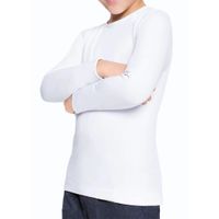 Polos Calentadores Para Niños Unisex blanco de 8 a 12 años