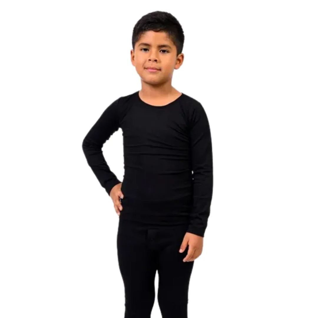 Polos Calentadores Para Niños Unisex gris de 5 a 8 años