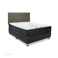 Dormitorio Praktibox Laqueado Futurepedic 1.5 Plazas Cuadros Beige Vivid