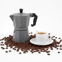 Cafetera Moka Italiana Espresso De 3 Tazas - 150ml Color Gris