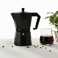 Cafetera Italiana Moka de 9 tazas Color Negro de 450 ml