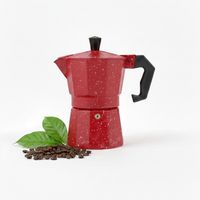 Cafetera Moka Italiana Espresso De 3 Tazas - 150ml Color Rojo