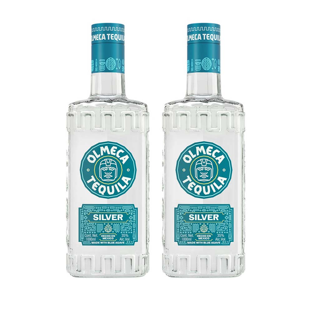 Pack Tequila Blanco OLMECA ALTOS Botella 1L x 2un