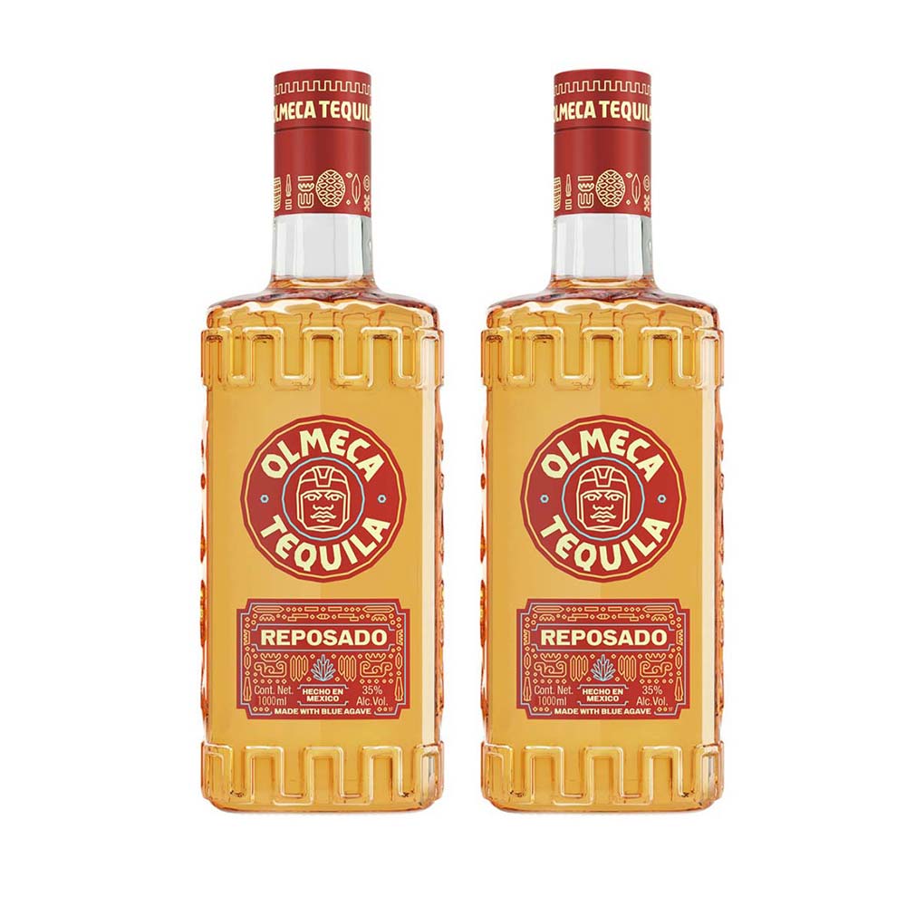 Pack Tequila Reposado OLMECA ALTOS Botella 1L x 2un