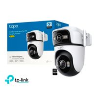 Cámara Seguridad Tapo C545D 2K 3MP Doble lente Detección IA Vehículos Audio Bidireccional 256GB