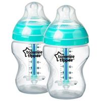 Pack x 2 Biberon Tommee Tippee con Valvula Anti Colicos 150 ml - Celeste