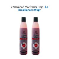 2 Shampoo Matizador Rojo - La Brasiliana 250gr