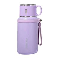 Termo de Acero Inoxidable con asa y cinta Lila 600 ml - EYH