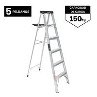 Escalera Tijera 5 Peldaños Capacidad De Carga 150 Kg Truper