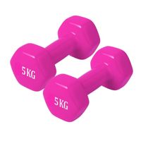 2 Mancuernas de 5kg - Desarrollo Muscular y Fuerza Integral Fucsia