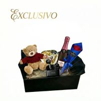 Box Exclusivo San Valentín – Regalo Premium con Audífonos Lenovo, Vino Espumante, Chocolates, Oso y