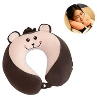 Cojín Cervical para Viaje Modelo Kawaii Marrón