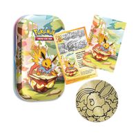 Evoluciones Prismaticas Lata Decorativa Con Moneda Jolteon
