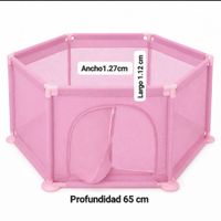 Corral De Juegos Hexagonal Para Bebés Niños Infantil rosado