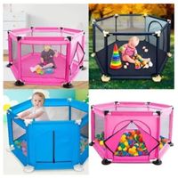 Corral De Juegos Hexagonal Para Bebés Niños Infantil celeste