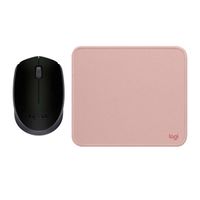 COMBO LOGITECH MOUSE M170 NEGRO PAD MOUSE ROSADO