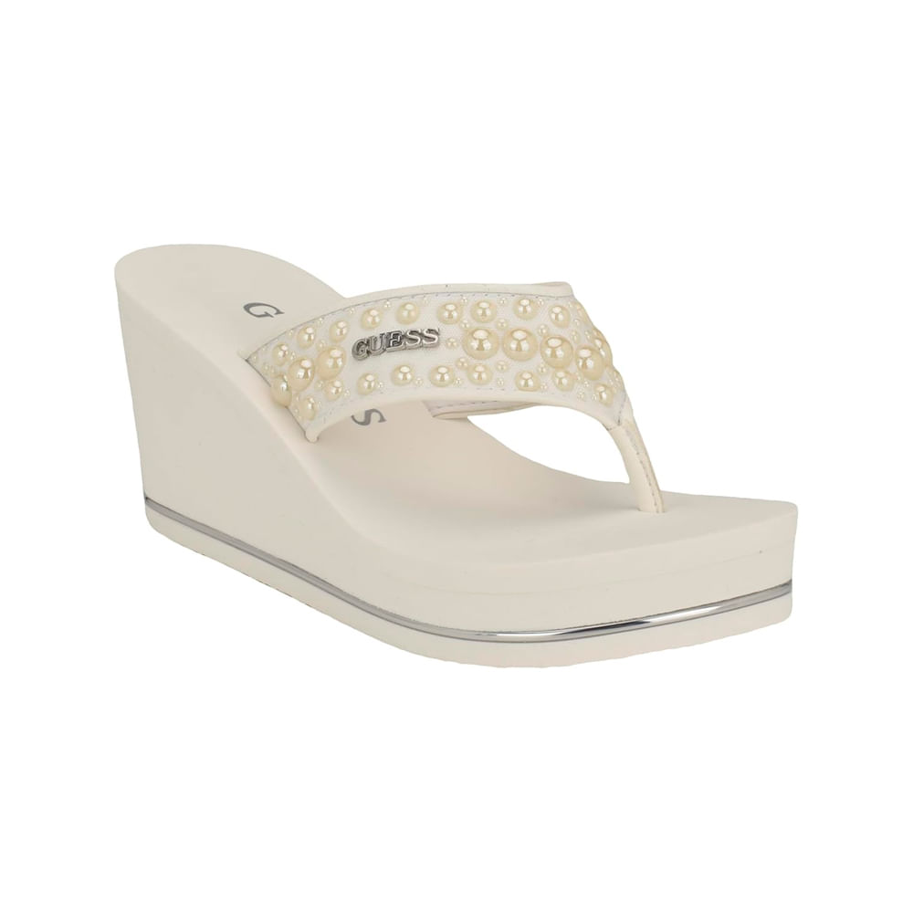 Sandalia GUESS Dama Silus White Talla 6