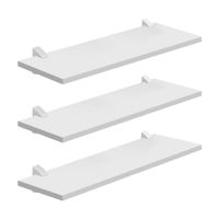 Kit de repisas 3x2 Rectangular 1.5x60cm Blanco con soporte Prat-K