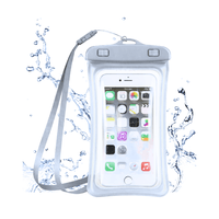 Funda Acuatica con Flotador para Celular Sellado Hermetico Blanco