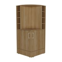 Bar Bajo Esquinero Jakes 2 Puertas Melamina Fresno Tuhome