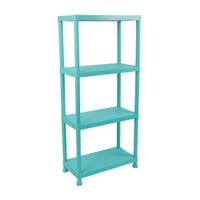 Estante Plástico 4 Racks Turquesa