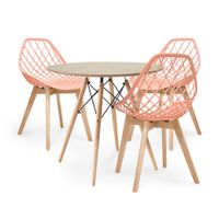 Juego de comedor Sahara 3 puestos Rosa Bonno