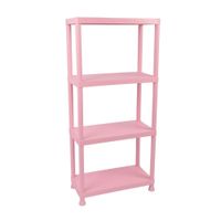 Estante Plástico 4 Racks Rosado