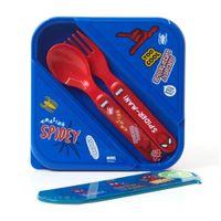 Taper hermético de 850ml con cubiertos Spiderman Disney