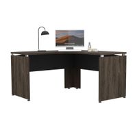 Escritorio L-140 Home Office Coñac/Negro Soft Tuhome