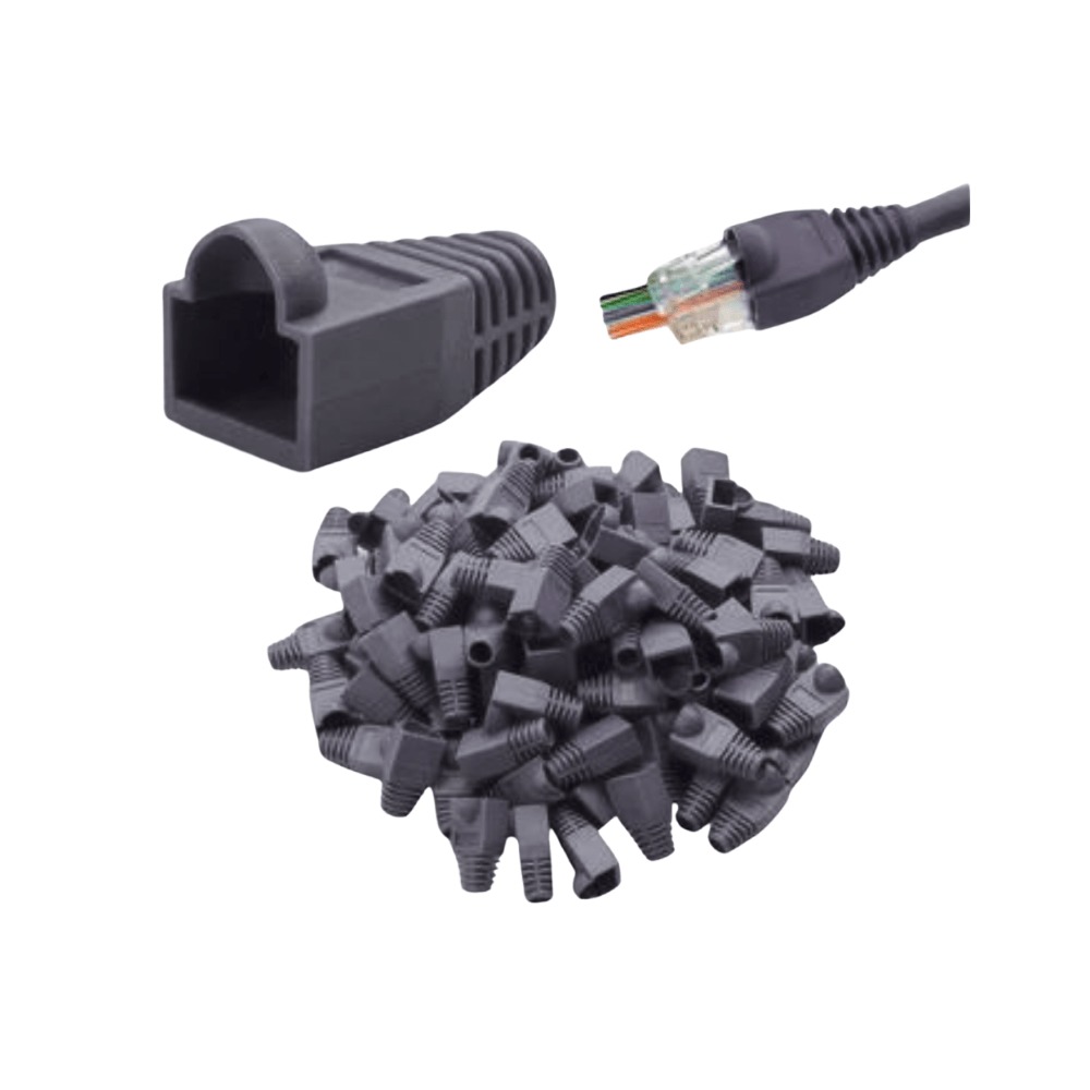 Capuchas Para Conectores Rj45 Cable De Red Bolsa x100 Unids Plomo