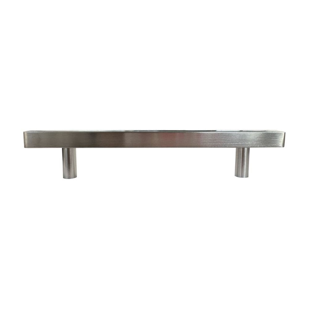 Tirador Cuadrado Liviano 128mm Acero Inoxidable Plata Werken