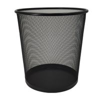 Papelera Negra de Malla Metálica