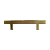 Tirador Cuadrado Liviano 96mm Acero Inoxidable Dorado Werken