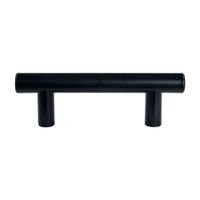 Tirador Recto Liviano 64mm Acero Inoxidable Negro Werken