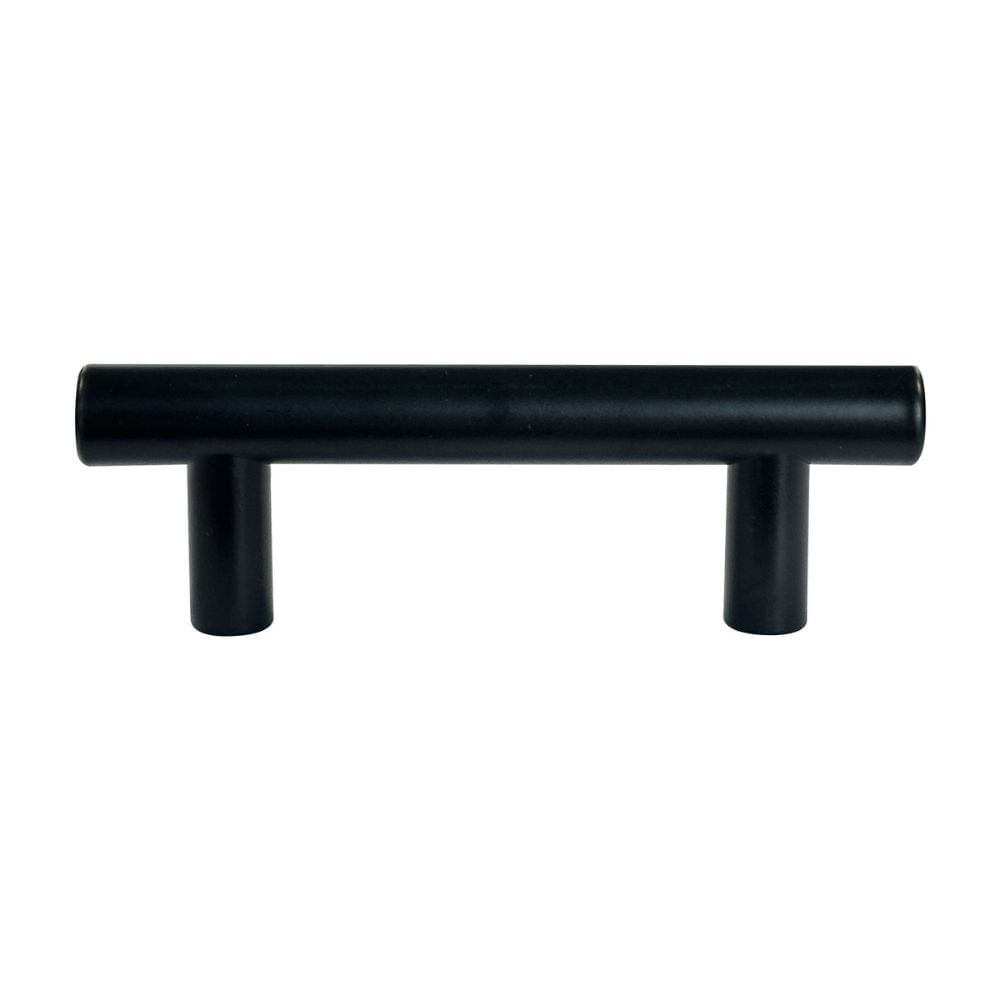 Tirador Recto Liviano 64mm Acero Inoxidable Negro Werken