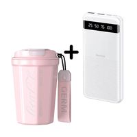 Combo Vaso Coca-Cola Rosa 390 ml + Power Bank Remax RPP-10 Blanco