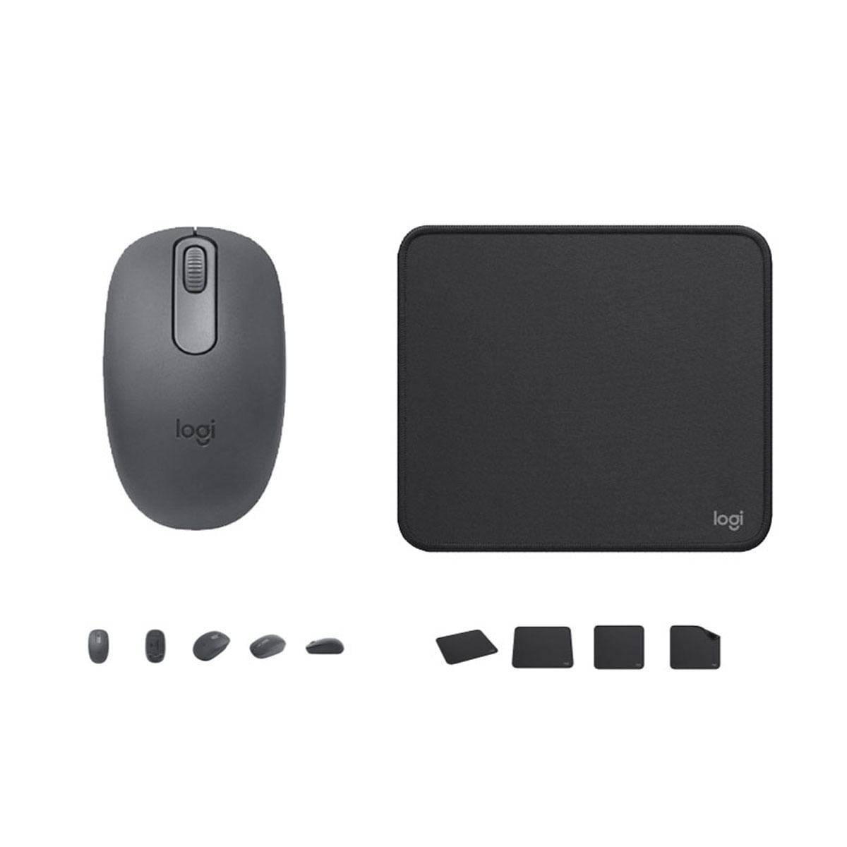 COMBO LOGITECH MOUSE M196 Y PAD MOUSE NEGRO