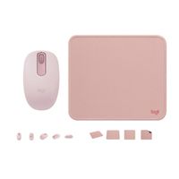 COMBO LOGITECH MOUSE M196 ROSADO Y PAD MOUSE