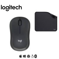 COMBO LOGITECH MOUSE M240 NEGRO Y PAD MOUSE NEGRO