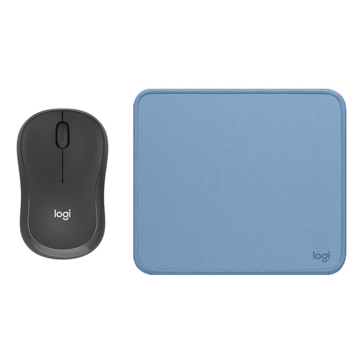 COMBO LOGITECH MOUSE M240 NEGRO Y PAD MOUSE AZUL