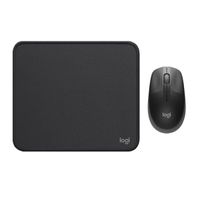 COMBO LOGITECH MOUSE M190 Y PAD MOUSE NEGRO