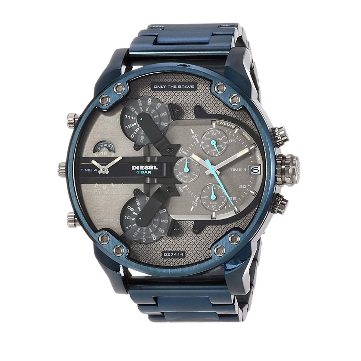 Reloj Diesel Dz7414 Mr. Daddy Blue Original Nuevo para Caballero
