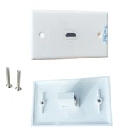 PLACA ABS HDMI FACEPLATE EMPALME HDMI HEMBRA 90 GRADOS 1 PUESTO 1080P